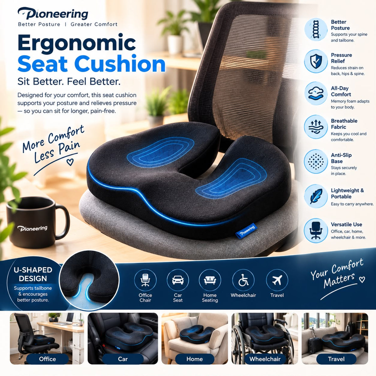 Pioneering Ergonomic Seat Cushions